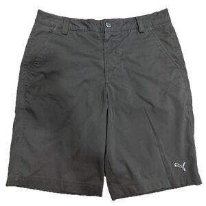 Puma Black Flat Front 10.5" Drycell Golf Shorts Size 32
